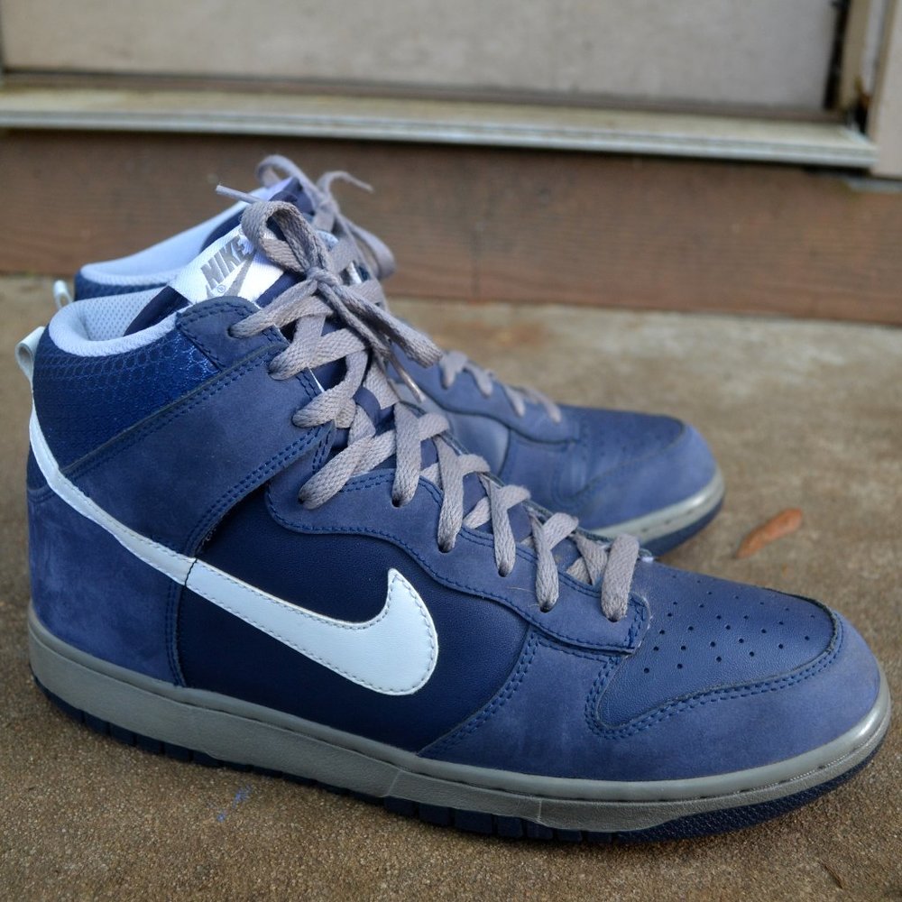 Nike Dunk High Size 12 Men Blue 2012 - Picture 2 of 12